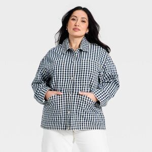 Open Box - Universal Thread - Women's Western Denim Chore Coat - Univ Blue